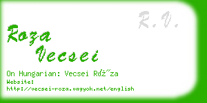 roza vecsei business card